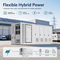 Système de stockage d'énergie hybride solaire-diesel de 2 MWh 1000 kW, conteneur de 20 pieds pour micro-réseau solaire-diesel
