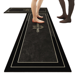 Tapis de cuisine modernes anti-fatigue pour cadeaux de Noël, fabriqués à la machine, à poils ras, en polyester imperméable, antidérapants et amortissants - Product Image 1