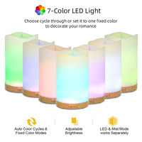 Machine d'aromathérapie à bougie simulée électrique unique Humidificateur d'air domestique Diffuseur d'huiles essentielles avec veilleuse LED