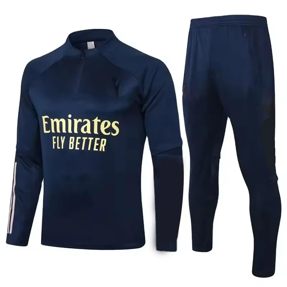 High Quality Custom club Soccer Jacket Long Sleeve Football Training Sportswear with Printed Logo Wholesale Jerseys