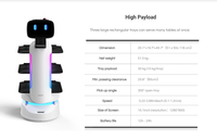 Robot Serveur Intelligent de Livraison de Repas 2026 MiCity à Prix Usine avec Charge Utile de 30 kg, Navigation Automatique, Robot de Restaurant, Contrôle à Distance par APP
