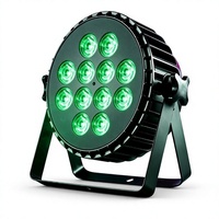 Projecteur de scène plat à LED 12*18W RGBWA+UV 6-en-1, ultra-plat, avec Powercon, pour DJ, mariage, stroboscope, DMX512, IP2, compatible variateur de lumière - Vente chaude