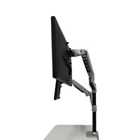 Support de bureau réglable pour double écran en alliage d'aluminium avec bras télescopique pour ordinateur