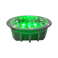 LS-09A Eingebetteter Solar-Straßenmarkierer 6 LEDs Durchm. 137mm H 52,8mm IP68 Wasserdicht Belastbar bis 30 Tonnen Straßenmarkierungsleuchte mit bis zu 500m Sichtbarkeit