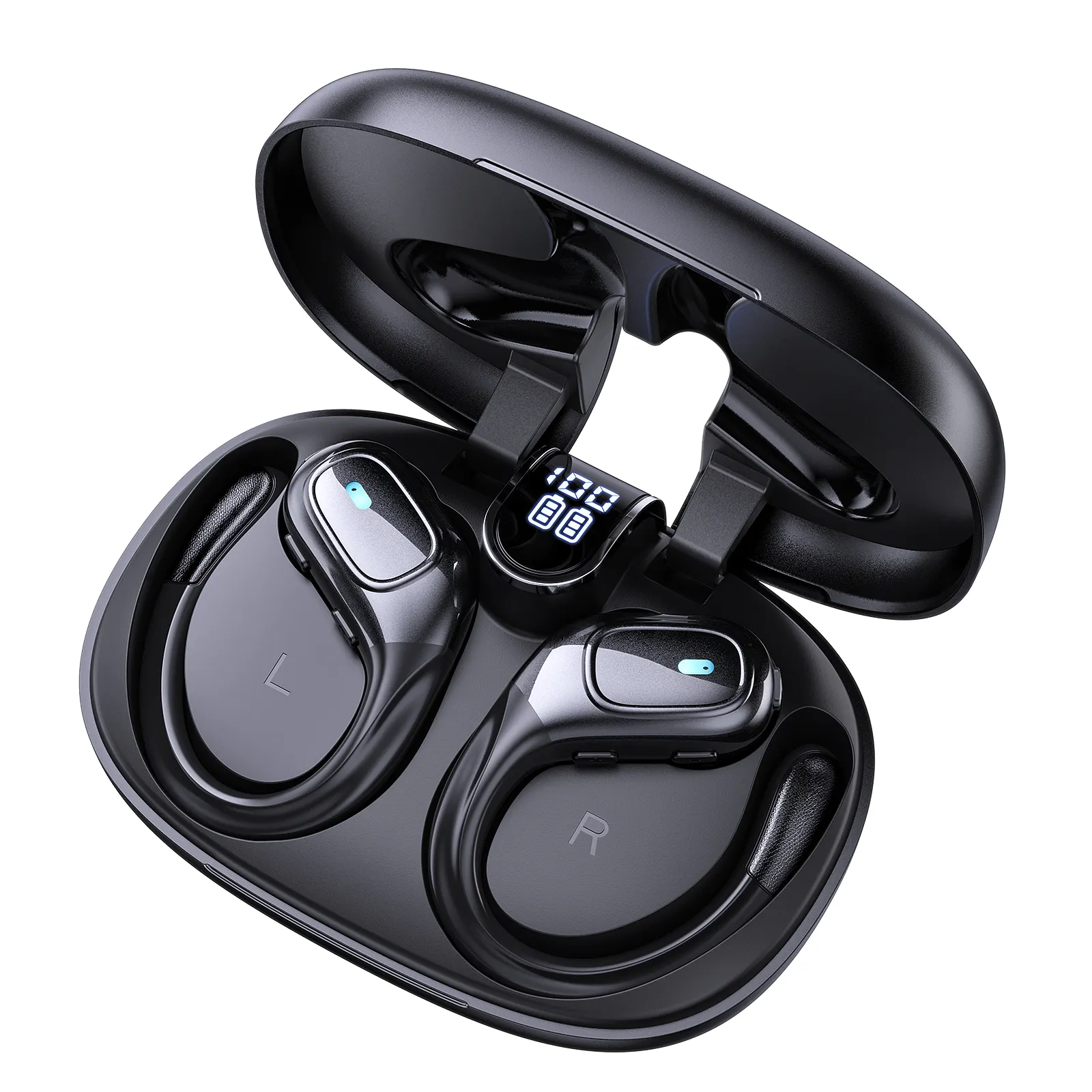 Auriculares para juegos TWS de la marca Voulao, auriculares de música con cancelación de ruido estéreo 9D, auriculares inalámbricos para juegos Bluetooth de baja latencia