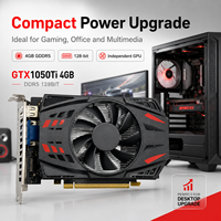 Carte graphique GeForce GTX 1050Ti 4 Go GDDR5 128 bits pour jeux vidéo, refroidissement par ventilateur unique pour PC de bureau
