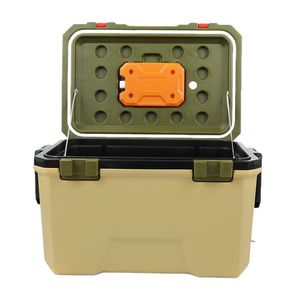 Glacière de camping/pêche d'extérieur moderne à roulettes robustes en PP et PU, étanche, avec <span class=keywords><strong>bac</strong></span> à glaçons intégré et ouvre-bouteille (16-140L) - Product Image 5