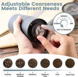 Rechargeable Mini Coffee <b>Grinder</b> With Multi Grind Setting, Coffee Bean <b>Grinder</b> Spice <b>Grinder</b> for <b>Herbs</b>, Nuts, Spice Mill - Product Image 4