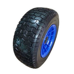 Brouette anti-crevaison de 16 pouces en mousse PU 4.80/4.00-8 roues pivotantes à jantes en acier pour essieux - Product Image 5