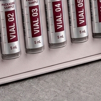 Boîte rigide personnalisée en carton gris avec tiroir pour flacons de peptides, avec doublure en éponge, impression offset et sérigraphie, soins personnels