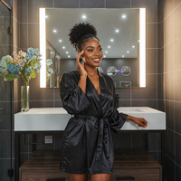 Miroir de salle de bain intelligent à LED personnalisé HZW avec écran tactile et anti-buée, certifié UL US, pour hôtel et usage domestique