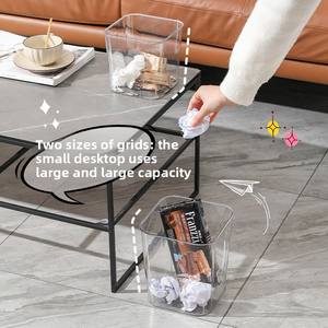 Lindo Mini Bote de Basura de Plástico con Tapa, Cesto de Papel Multiusos para Oficina, Escritorio, Hogar, Dormitorio, Mesita de Noche - Product Image 4