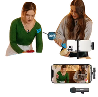 N45 Mini Noise Reduction Podcast Wireless Lapel Microphone Live Stream k9 Type C lavalier mic Phone for iphone for android phone