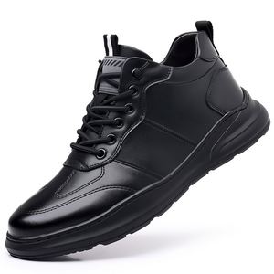 Trendy White Men's Casual <b>Shoes</b> Leather Lace up <b>Sneakers</b> for Everyday Use - Product Image 5