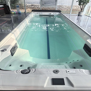 Swim Spa <strong>Pool</strong> Outdoor Endless Swimming <strong>Pool</strong> with Integrated Underwater Treadmill and Balboa Touchscreen Control for Athletes - Product Image 5