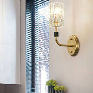 Hot Sale <b>Modern</b> LED Wall <b>Lamp</b> with Gold Crystal Body Glass <b>Shade</b> for Hotel Living Room Bedroom Lobby-for Indoor Use - Product Image 5