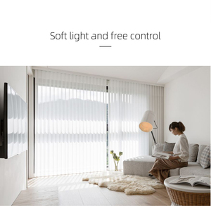 Stores verticaux modernes, faciles à nettoyer, contrôle de la lumière, revêtement de fenêtre multifonctionnel en polyester durable pour bureau, maison et hôtel - Product Image 4