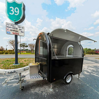 Camion de livraison de restauration rapide cuisine complète remorque alimentaire remorquable mobile pour les usines de collations comprend des toilettes