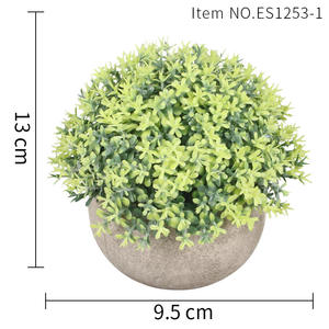 Falso fiore erba palla plastica Bonsai fiori artificiali simulazione pianta verde ripristino modi antichi arredamento per la casa - Product Image 6