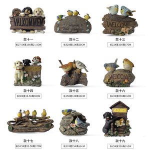 Mangeoire à oiseaux en résine peinte à la main, décoration personnalisée, écureuil brun des bois, mangeoire à oiseaux d'extérieur, ornement de décoration de <span class=keywords><strong>jardin</strong></span> - Product Image 6