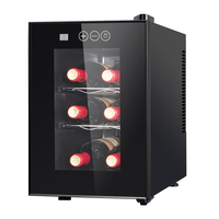Refroidisseur à vin thermoélectrique Visual Window 6 bouteilles, réfrigérateur à vin