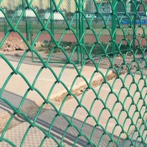 乙烯基聚氯乙烯塑料涂层链节铁丝网9 11规格6英尺旋风铁丝网镀锌金刚石孔链节栅栏 - Product Image 3