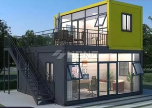 Maison conteneur démontable en panneaux sandwich d'acier, villa préfabriquée au design moderne pour <span class=keywords><strong>jardin</strong></span> - Product Image 6
