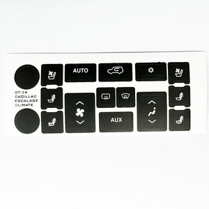 Pegatina de Reparación para el Botón del Clima del Cadillac Escalade 07-14, Kit de Adhesivos de PVC Negro - Product Image 1