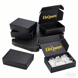 EleQueen <b>Pink</b> Corrugated Mailer <b>Boxes</b> Rectangle Shape UV Printed Custom Logo High-End <b>Gift</b> Craft Packaging - Product Image 5