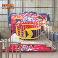Tagada compact 8 places à vendre avec sièges colorés, manège disco pour parc d'attractions extérieur