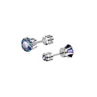 Boucles d'oreilles hypoallergéniques vintage en acier inoxydable plaqué or 18 carats avec zircon, à visser, pour piercing d'hélice, pour femmes et hommes