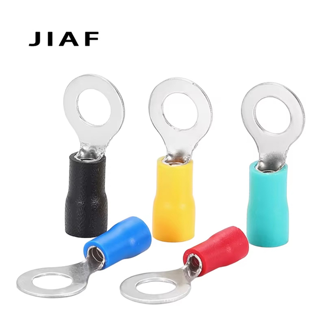 Ring Crimp Terminal RV1.25-5.5 Pre-insulated Ferrules Lugs Automotive Push-In Connection Electrical Cable Wire Connector