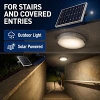 Lámpara de Techo LED Solar Redonda de 200W para Interiores, Impermeable IP44 con Control Remoto para Casa y Balcón