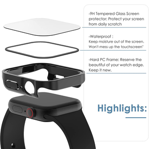 Boîtier étanche pour <span class=keywords><strong>Apple</strong></span> <span class=keywords><strong>Watch</strong></span> 7 8, 45mm, 41mm, 44mm, <span class=keywords><strong>40mm</strong></span>, couvercle de protection d'écran, bord droit, pare-chocs iWatch 4 5 <span class=keywords><strong>SE</strong></span> 6, accessoires - Product Image 2