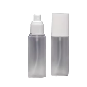 Botella de Plástico de 100 ml, Cilíndrica, con Hombro Plano, Vacía, Esmerilada, de PET, para Maquillaje, Limpiador Facial, Champú, Spray - Product Image 1