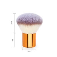 Brosse de nettoyage Kabuki avec poils synthétiques véganes denses, brosse douce pour éliminer la poussière, pour le nettoyage des tables de maquillage