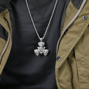 Collar con Colgante de Nudo Celta Individualista de Estilo Vikingo Nórdico Retro para Hombre, Joyería de Acero Inoxidable - Venta al por Mayor desde el Sou - Product Image 3