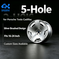 Velg Tempa Cekung Dalam Kustom 15-24 Inch Silver Brushed 5x112 5x100 5x127 1Piece Racing Car Rims untuk BMW F30 Mercedes Benz