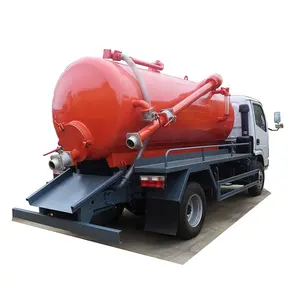 Hoge Prestaties Urban Riolen Behandeling Truck Met 4,000 Liter Elliptische Tanker, 4m3 Vacuüm Riolering Zuigkracht Truck Voor Sales