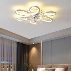 Ventilador de techo LED moderno nórdico, alimentado por USB, controlado mecánicamente para restaurante doméstico, uso al aire libre y RV, alimentado por Gas - Product Image 4