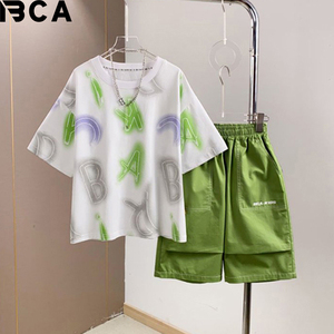 BCA 2025, lo último en venta al por mayor, logotipo personalizado impreso, <span class=keywords><strong>ropa</strong></span> <span class=keywords><strong>de</strong></span> verano <span class=keywords><strong>para</strong></span> jóvenes, conjunto informal <span class=keywords><strong>de</strong></span> 2 piezas <span class=keywords><strong>para</strong></span> niños - Product Image 2