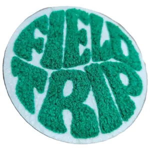 Kunden spezifische Größe Buchstaben Gruppe Sustanable Chenille Stickerei Patch für Jacke und Sweatshirt Dekoration