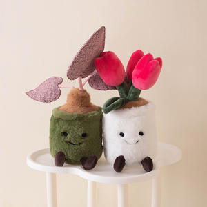 Logo personnalisé Gelée Jc Ensemble Tulipe Sansevieria Trifasciata Plante En Pot En Peluche Jouet Caladium Bicolore <span class=keywords><strong>Monstera</strong></span> Deliciosa Poupée En Peluche - Product Image 3