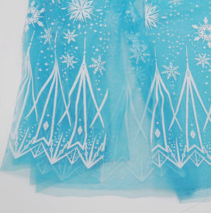 Girls Princess <strong>Hoodie</strong> Capes Summer Design Tulle Elsa Cosplay Capes Snowflake Ice Printed Cloak - Product Image 4