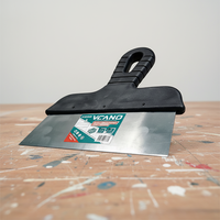 VCANO Spatule à lame plate en plastique avec manche noir, couteau à mastic de qualité industrielle, outil de bricolage, garantie 1 an pour le lissage du mastic