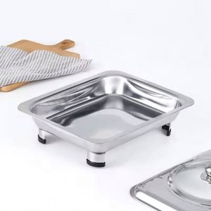 Plat de service buffet en acier inoxydable écologique pour hôtels et restaurants, avec couvercle, vente directe usine, lot de 50 pour événements - Product Image 5
