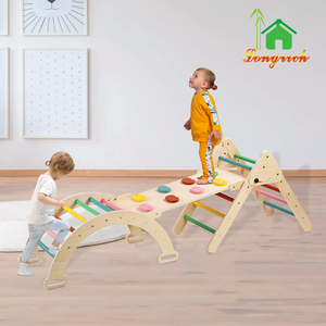 Structure d'escalade en bois <span class=keywords><strong>Longrich</strong></span> Montessori pour tout-petits, arche et triangle de Pickler, adapté aux bébés - Product Image 3