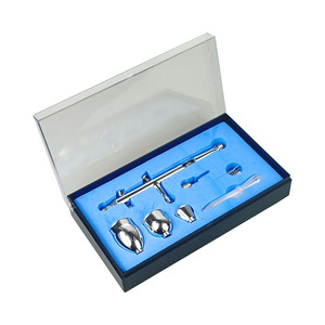 Aérographe Modèle 183 0,5 mm Double Action Alimentation par Gravité Réservoir 7cc pour Artisanat, Pâtisserie, Ongles, Maquillage Portable avec Réglages de Vitesse Ajustables - Product Image 1