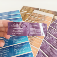 Étiquettes cosmétiques brillantes imperméables personnalisées, parfum, rouge à lèvres, soins de la peau, dentifrice, étiquette privée, emballage en vinyle adhésif en rouleau