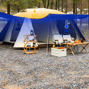 เต็นท์แคมป์ปิ้งเป่าลมสำหรับกิจกรรมกลางแจ้ง <span class=keywords><strong>Glamping</strong></span> Village 8.5 ขนาดใหญ่ สำหรับครอบครัว ใช้ได้ทุกฤดู ผลิตจากผ้า Oxford กันน้ำ 2000-3000 มม. - Product Image 4